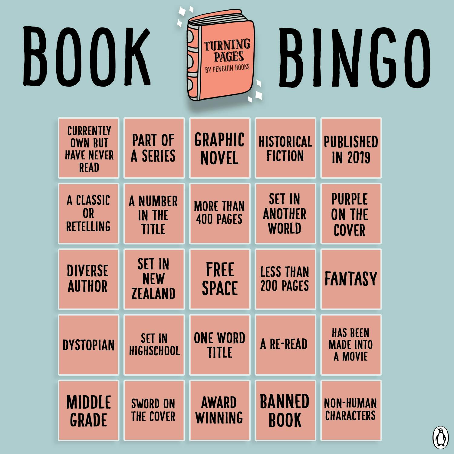 Turning Pages book bingo! Penguin Books New Zealand